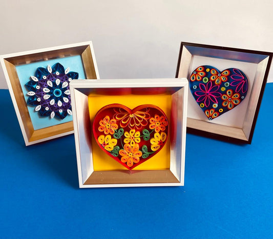 Cuadros hechos a mano con técnica quilling